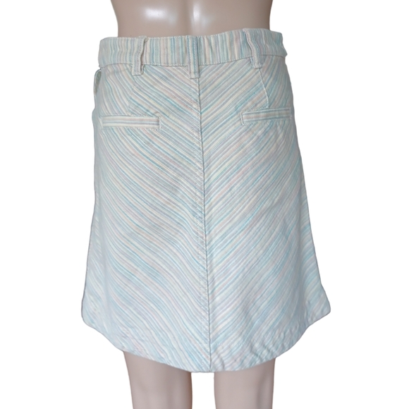 Anthropologie Pilcro And The Letterpress Womens Stripe Button Aline Skirt Size 4 - Picture 7 of 8